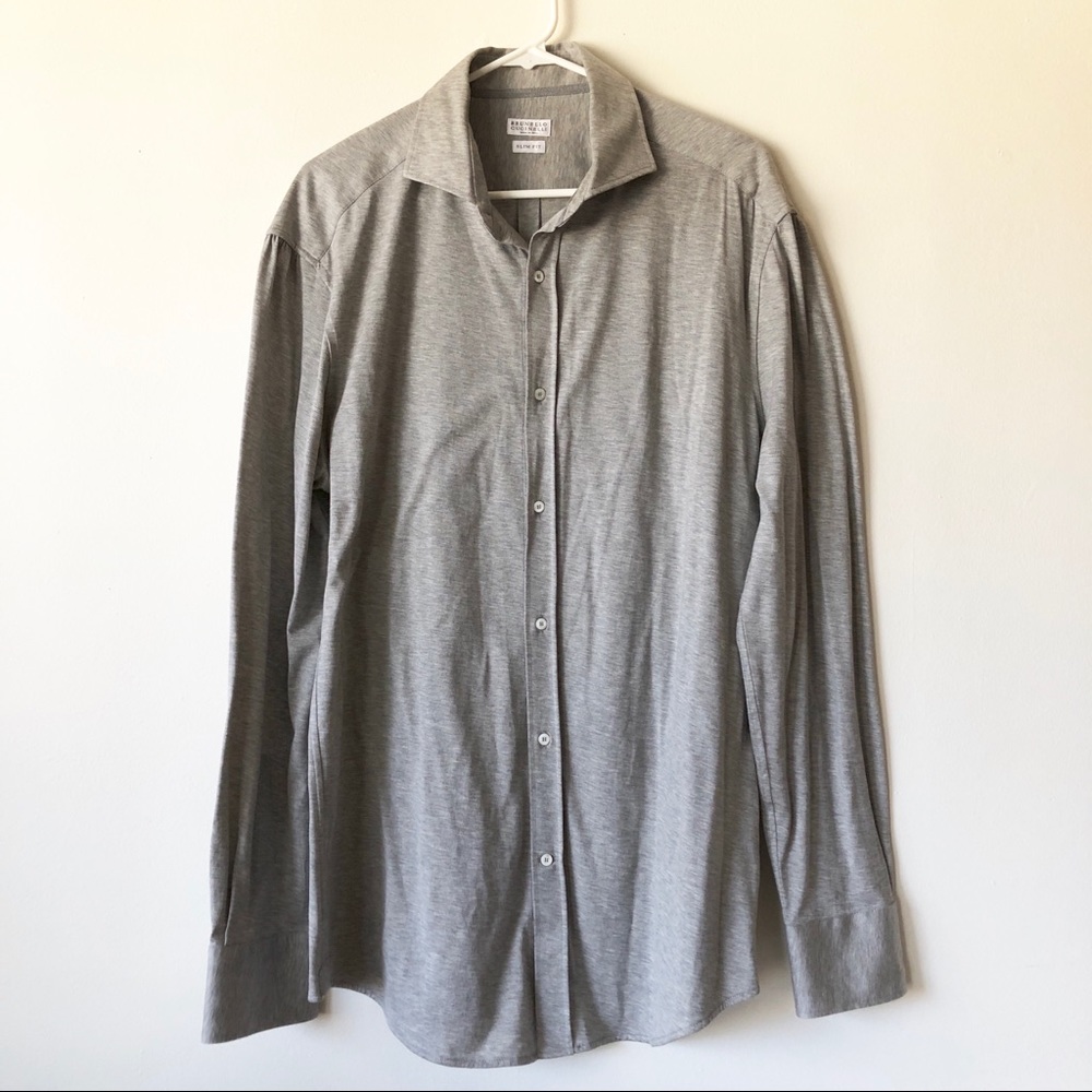 Brunello Cucinelli Jersey Button Down